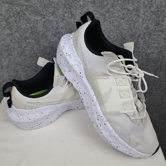 Nike White Crater Impact SE DJ6308-100 Lace Up Running Shoes Size US 10